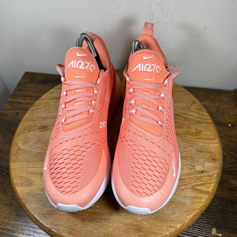 Nike Air Max 270 Womens Peach Coral Sneakers DJ2746-600 Mens 9 Womens 10.5 - Picture 8 of 8